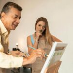 people during painting course